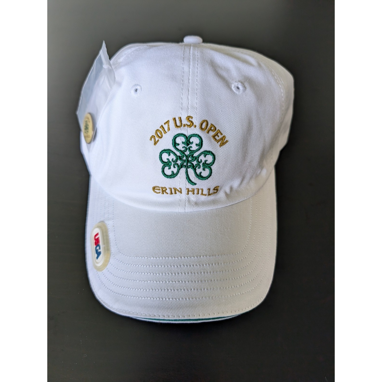 Usga Member White 2017 Us Open Erin Hills Golf Adjustable Strapback Hat Cap